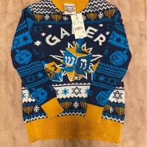 Youth size Gamer Hanukkah Sweater